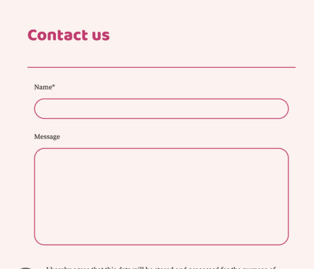 Example 2 - Contact me - page design for website