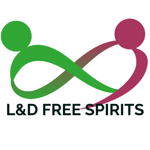 Logo for L&D Free Spirits Community linking to website